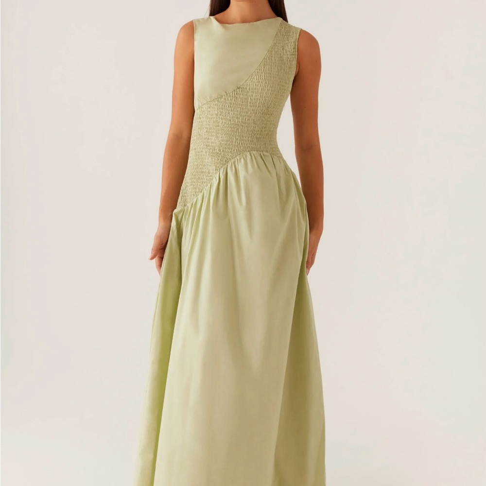 Pepper Mayo Green Maxi Dress